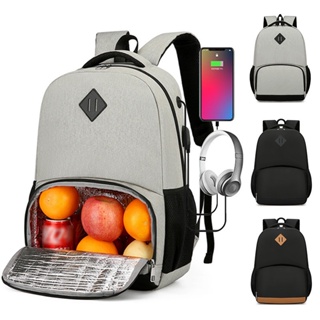 電腦背包 男士商務包 餐包保溫袋便當包 休閒通勤學生後背包