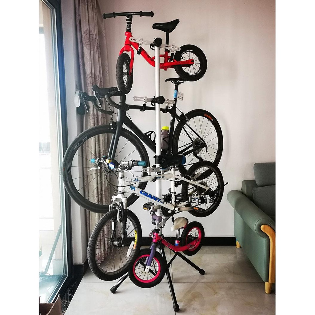 【免運】腳踏車掛架 自行車牆壁展示架四腳掛架頂天立地柱兒童平衡車掛鈎立式停車架