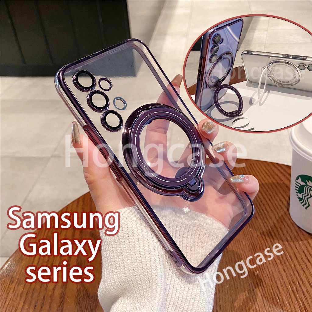 SAMSUNG 適用於三星 Galaxy A13 4G LTE A23 5G A52 A52S A32 手機殼電鍍蓋多功