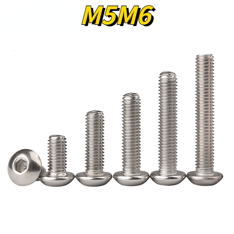 【XNY】圓頭內六角螺絲M5/M6 304不鏽鋼加長圓頭內六角螺栓半圓杯螺釘
