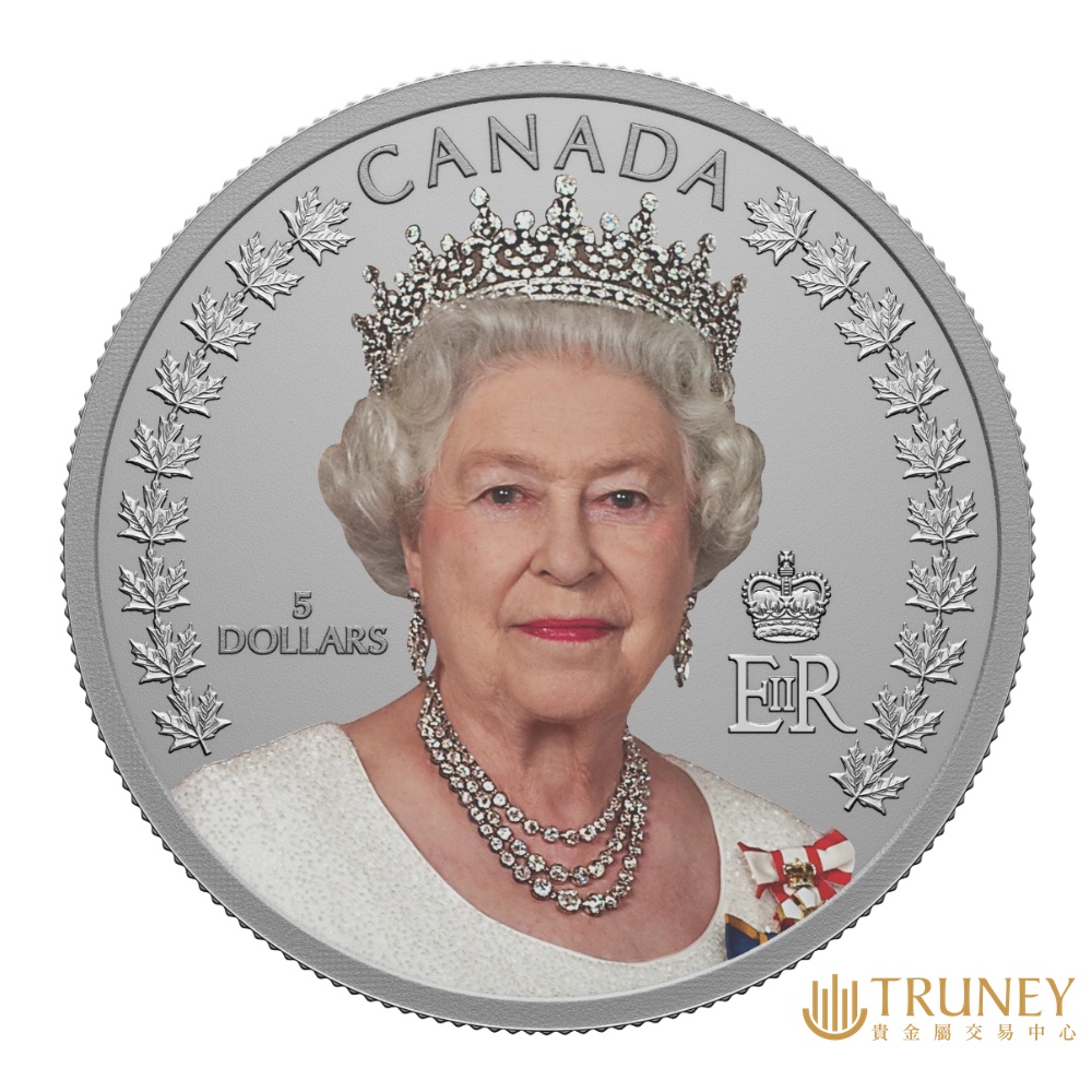【TRUNEY貴金屬】2022加拿大伊莉莎白二世女王肖像精鑄銀幣1/4盎司 - 卡裝 / 約 2.0735台錢