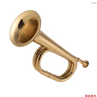 B 扁平號角小號黃銅騎兵喇叭帶吹嘴,適用於學校樂隊騎兵軍事管弦樂隊[16][新到貨]