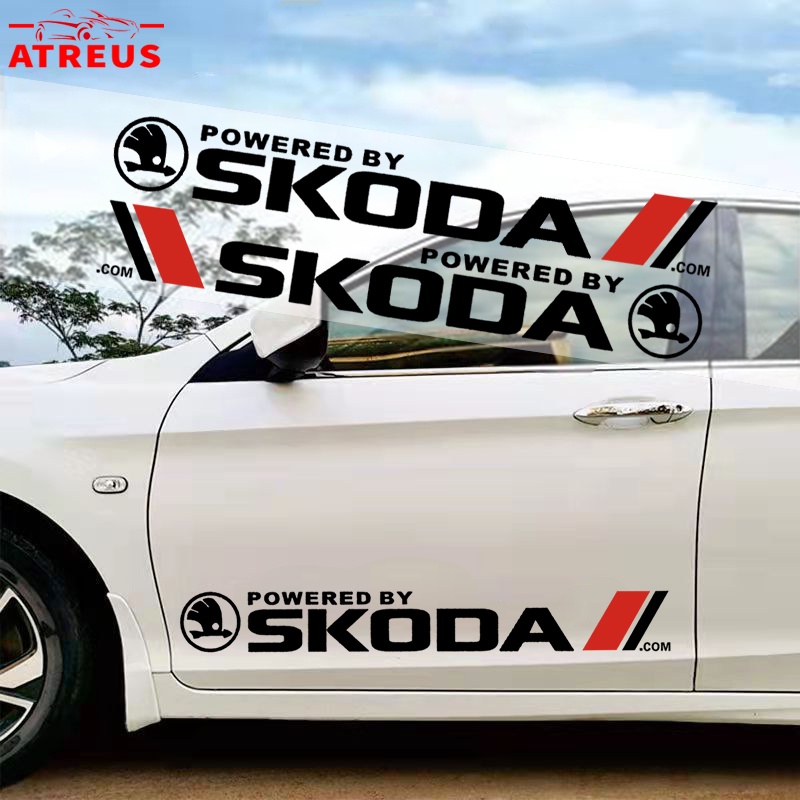 斯柯達汽車貼紙汽車門側車身裝飾貼花防刮蓋划痕適用於斯柯達 Rapid Kodiaq Octavia 2 3 Fabia