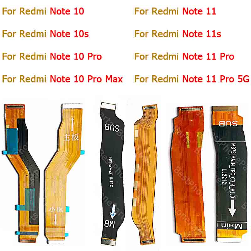 適用於小米紅米 Note 10 Pro Max 10S 11 5G 11S 備件 PCB 基座插座主板色帶更換的主板排線