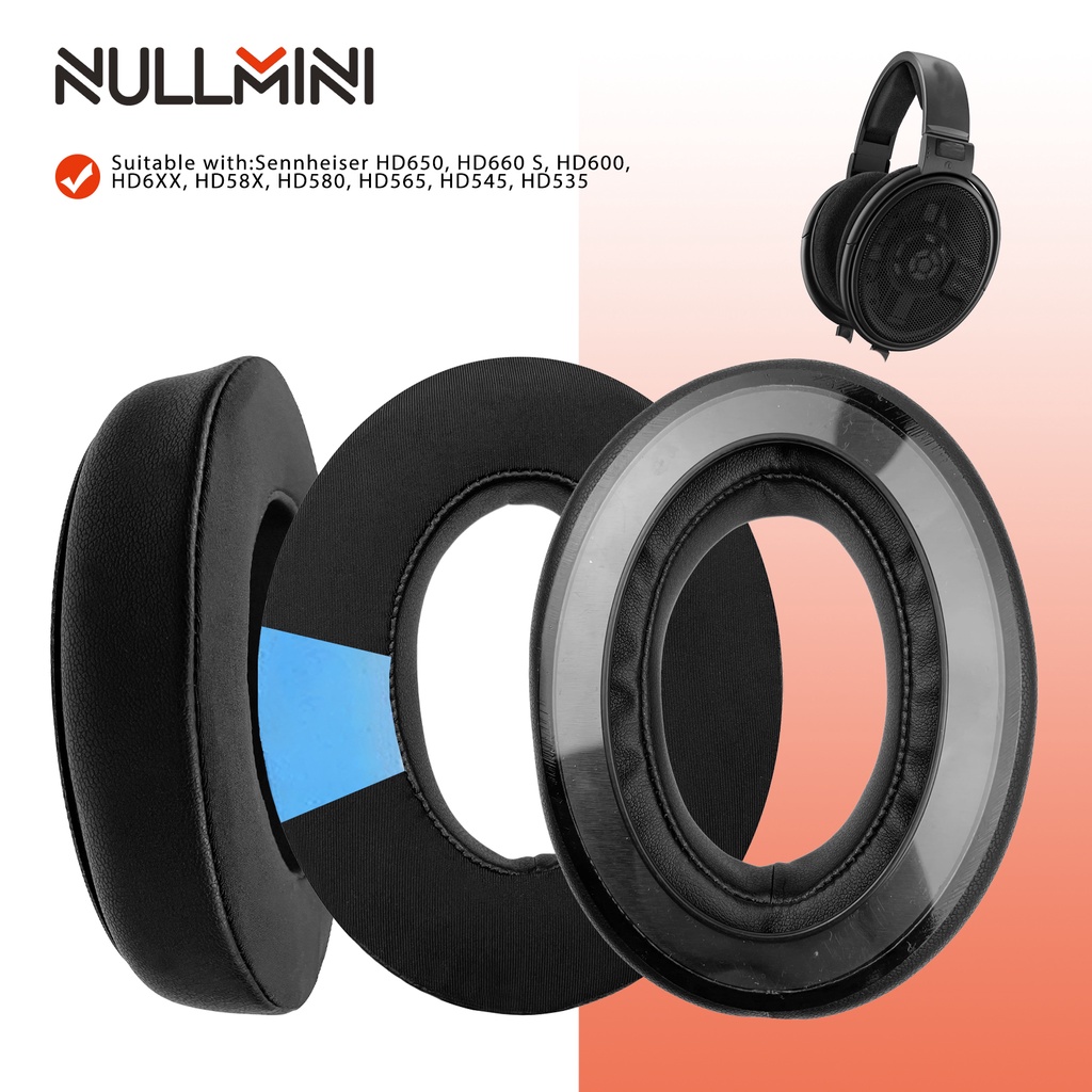 Nullmini 替換耳墊適用於 Sennheiser HD650、HD660 S、HD600、HD6XX、HD58X、