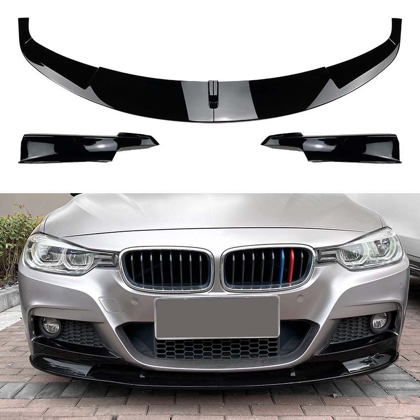適用於 BMW 320i 325i 330i 335i 2013-2019 前保險槓唇體套件擾流板分離器保險槓鴨翼分離器
