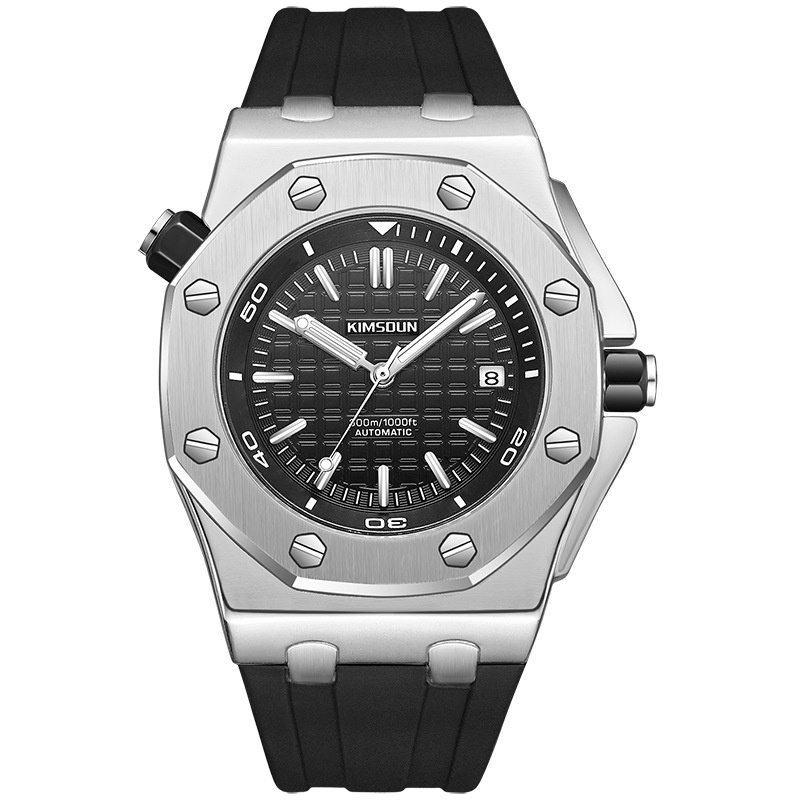 【現貨】KIMSDUN 1221A 時尚 炫酷 全自動機械錶 夜光 三針 防水男士手錶