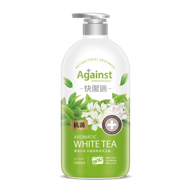 快潔適抗菌液態皂沐浴露-麝香白茶