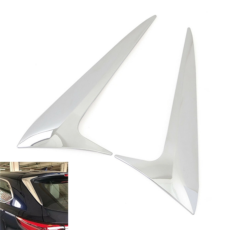 汽車後尾窗側擾流板裝飾罩適用於馬自達 CX-5 2017-2020 外窗框架鍍鉻三角形擋板裝飾