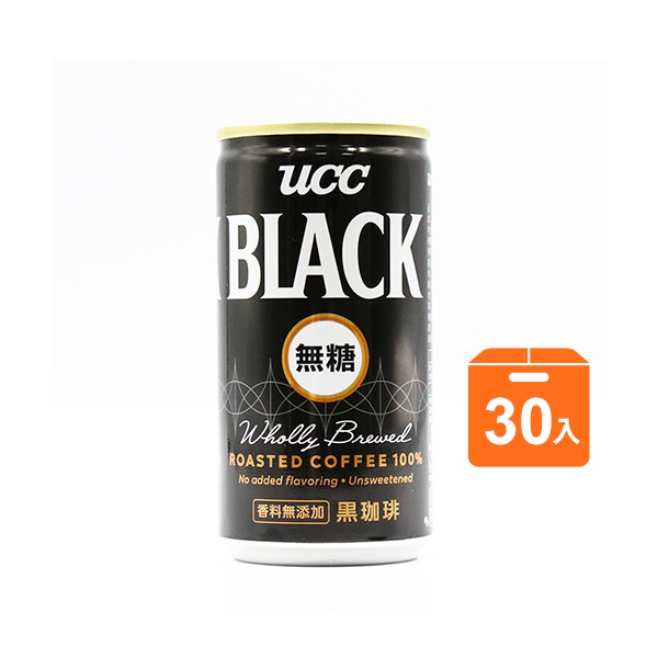 UCC無糖咖啡CAN185gX30
