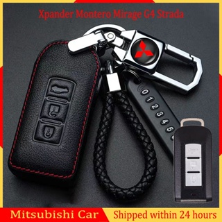 適用於 Mitsubishi Xpander Montero Mirage G4 Strada 遙控鑰匙皮套保護套鑰匙扣