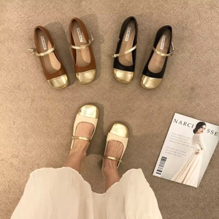 大碼女鞋 寬楦41一43大碼舞蹈鞋 氣質法式單鞋女懶人舒適百搭平底鞋42瑪麗珍鞋