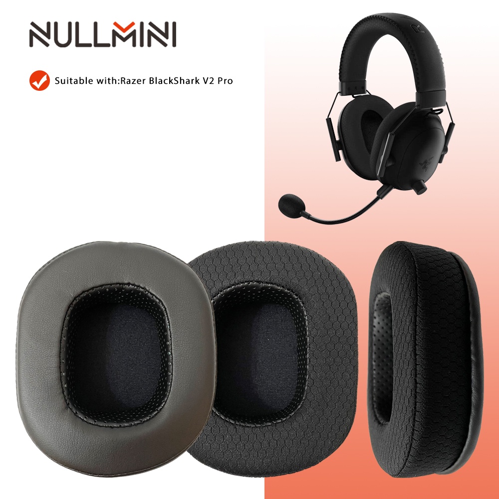Nullmini 替換耳墊適用於 Razer BlackShark V2 Pro 耳機耳機皮套耳機耳罩