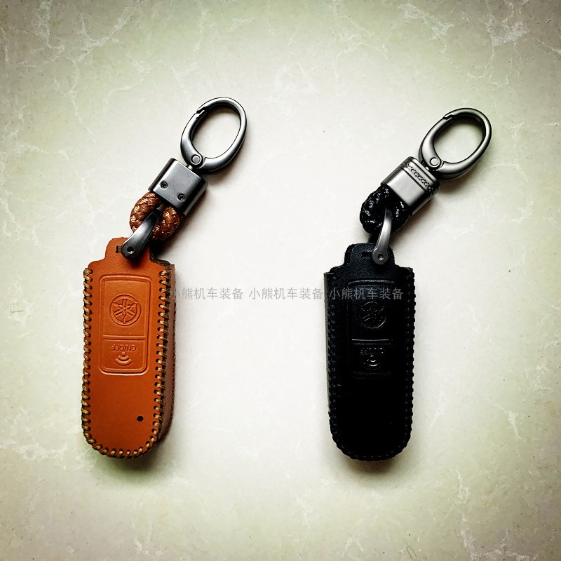 適用雅馬哈TMAX560高檔真皮530電子智能車鑰匙保護套殼蓋鑰匙扣包