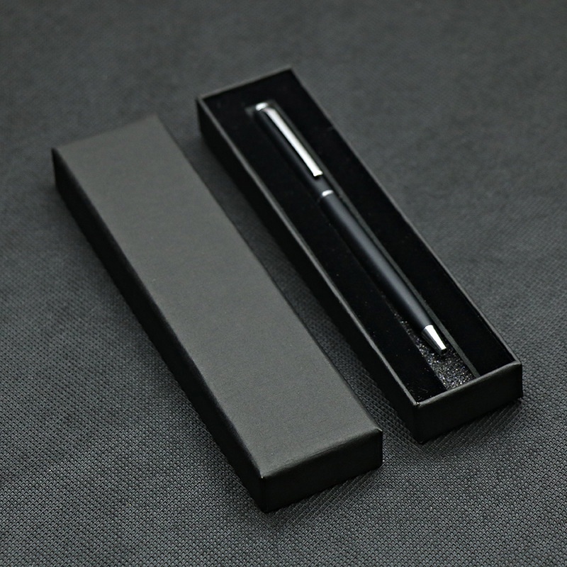 天地蓋鋼筆禮盒黑色商務硬紙盒 海棉紙盒 EVA筆盒 禮品筆包裝盒