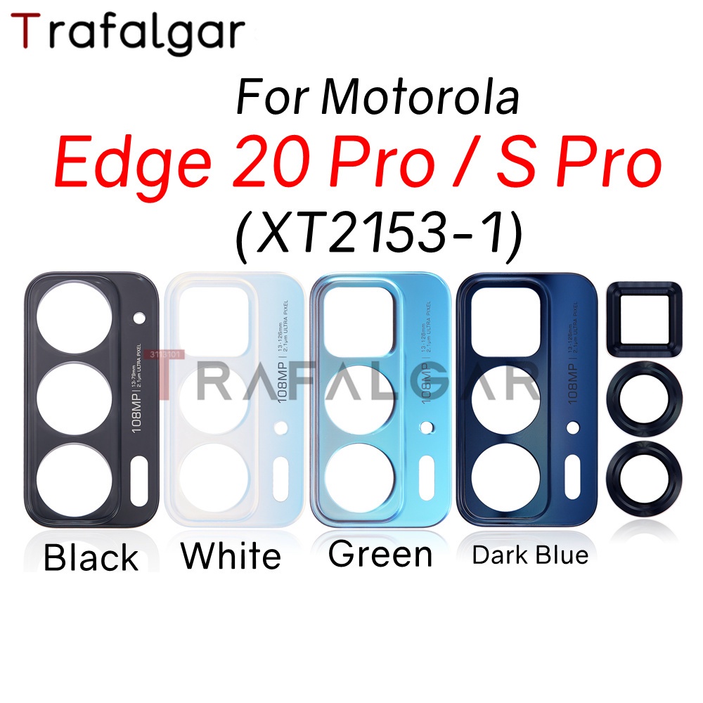 MOTOROLA 後置攝像頭玻璃鏡頭適用於摩托羅拉 Edge 20 Pro S Pro XT2153-1 攝像頭蓋更換帶