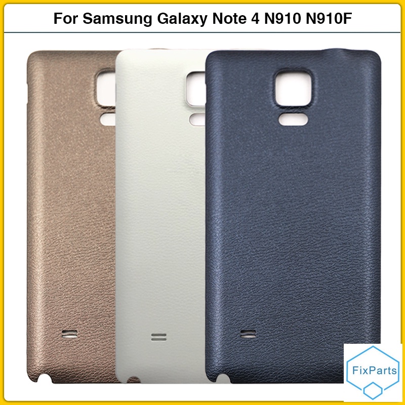 SAMSUNG 全新適用於三星 Galaxy Note 4 N910 N910F N910V 塑料電池蓋後門後蓋 Not