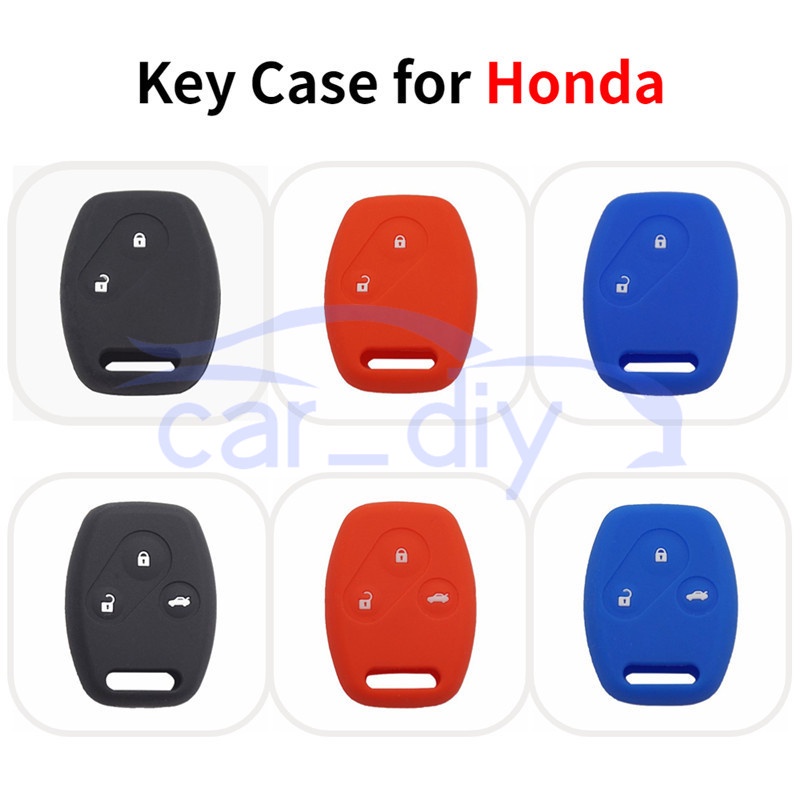 本田雅閣 City Fit Odyssey CRV Civic 保護殼黑色藍色紅色矽膠鑰匙包汽車遙控蓋帶鑰匙扣