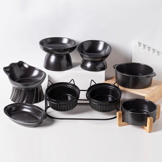 黑貓碗 黑色貓碗 陶瓷喝水碗 寵物碗陶瓷 黑色碗寵物 黑色水碗 黑色陶瓷碗 黑色貓咪碗 黑碗 貓黑碗 貓喝水碗