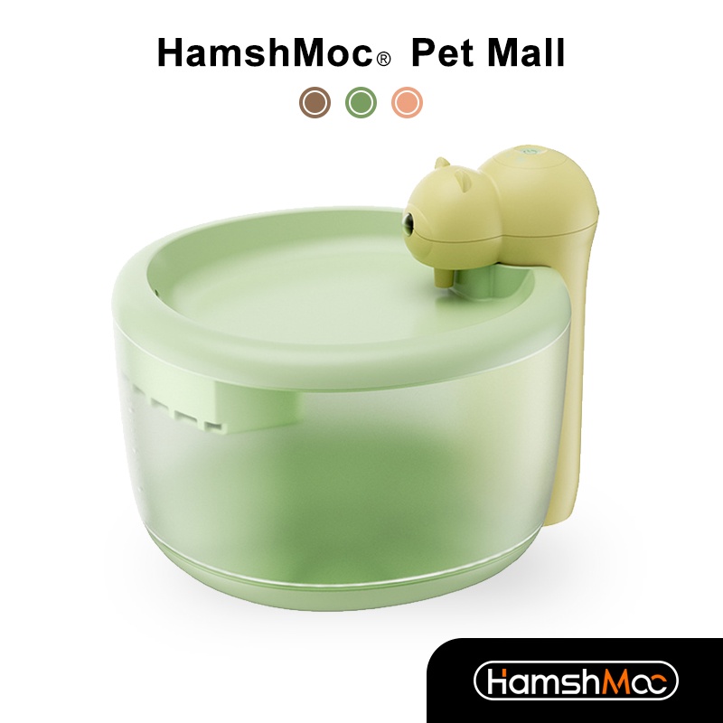 HamshMoc 2.2L大容量寵物飲水機 無線寵物活水機 超靜音 智能貓咪飲水器 帶過濾功能寵物飲水機【現貨速發】