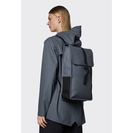 RAINS Backpack經典防水雙肩背長型背包/ 瀝青灰 eslite誠品