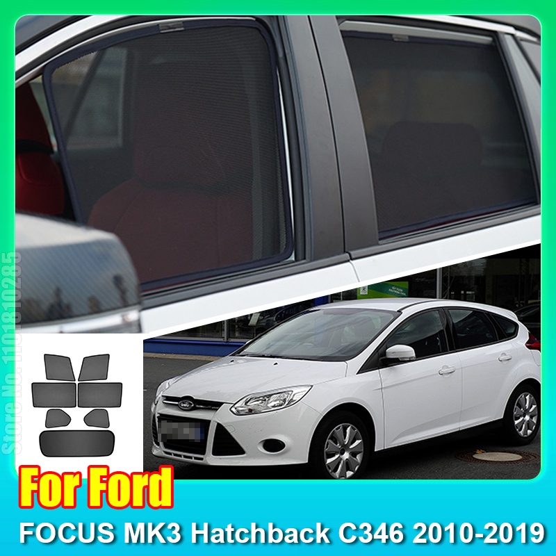 福特 FOCUS MK3 掀背車 C346 2010-2019 款汽車前罩窗遮陽板 LC200 車窗遮陽板擋風玻璃後側窗