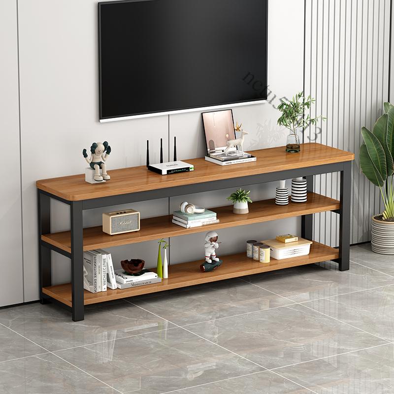 【好物優選】免運 新款圓角2米落地客廳卧室小戶型電視機櫃茶几組合簡易鋼木電視桌
