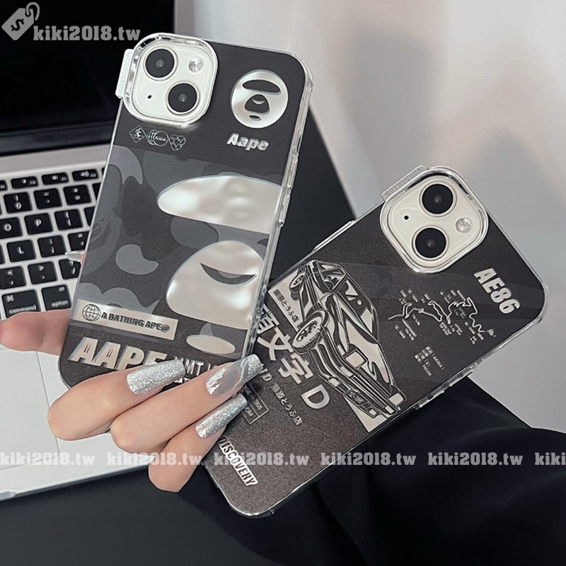 猿人 頭文字D 手機殼 適用於iPhone 14 Pro Max 13 12 11 水波紋 防摔 全包殼