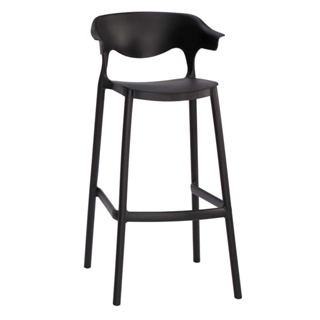 【SA900-4】PP製黑色造型吧椅(東部及桃園以南請另詢運費)
