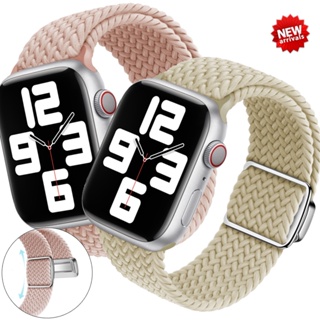磁扣編織環帶尼龍錶帶Apple Watch S8Ultra 49mm 7 6 5 SE 3 49/45/44/42/41