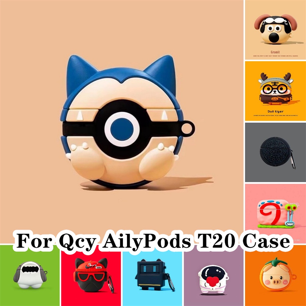 【潮流正面】適用於 Qcy AilyPods T20 保護套時尚卡通系列 Dragon 適用於 Qcy AilyPods