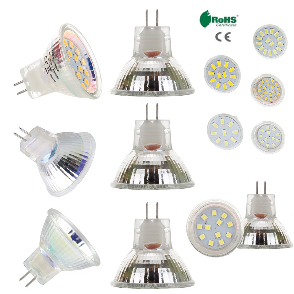 Fph [3PCS] MR11 GU4 LED 射燈燈泡 AC/DC 12V 24V 5733/2835 SMD 9LE