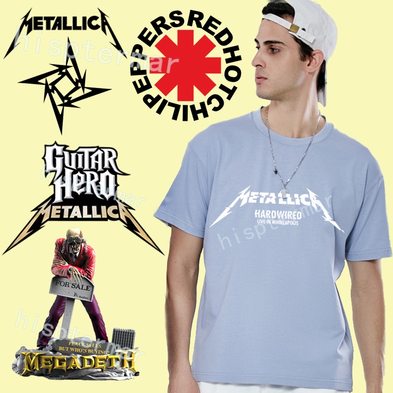 搖滾樂隊熨燙補丁 Metallica 標誌衣服 DIY 裝飾貼花紅辣椒熱轉印貼紙