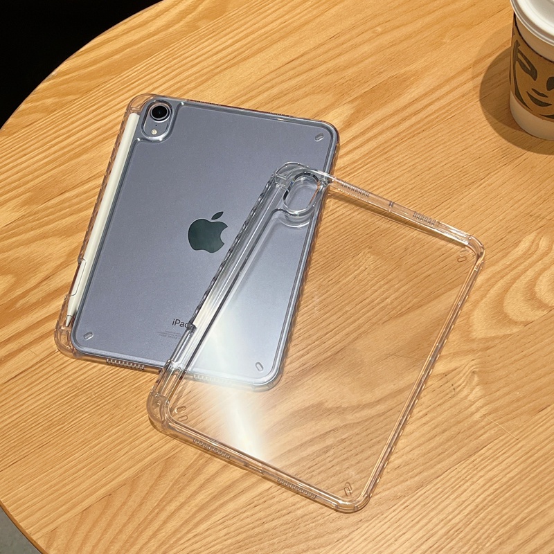 iPad 透明水晶殼 Pro 11吋平板殼 自帶筆槽 Pro12.9英吋透明平板保護套 10.2吋透明單殼 防摔保護套