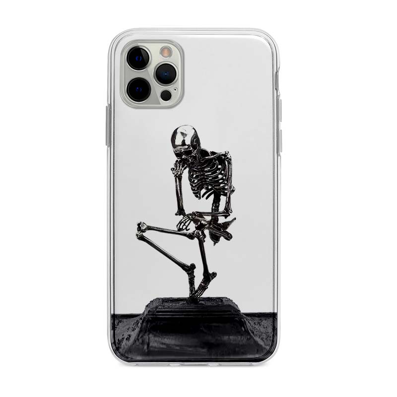 小眾骷髏藝術適用iphone15promax手機殼蘋果14/12mini小米10華為vivoS15/7plus/8透明x
