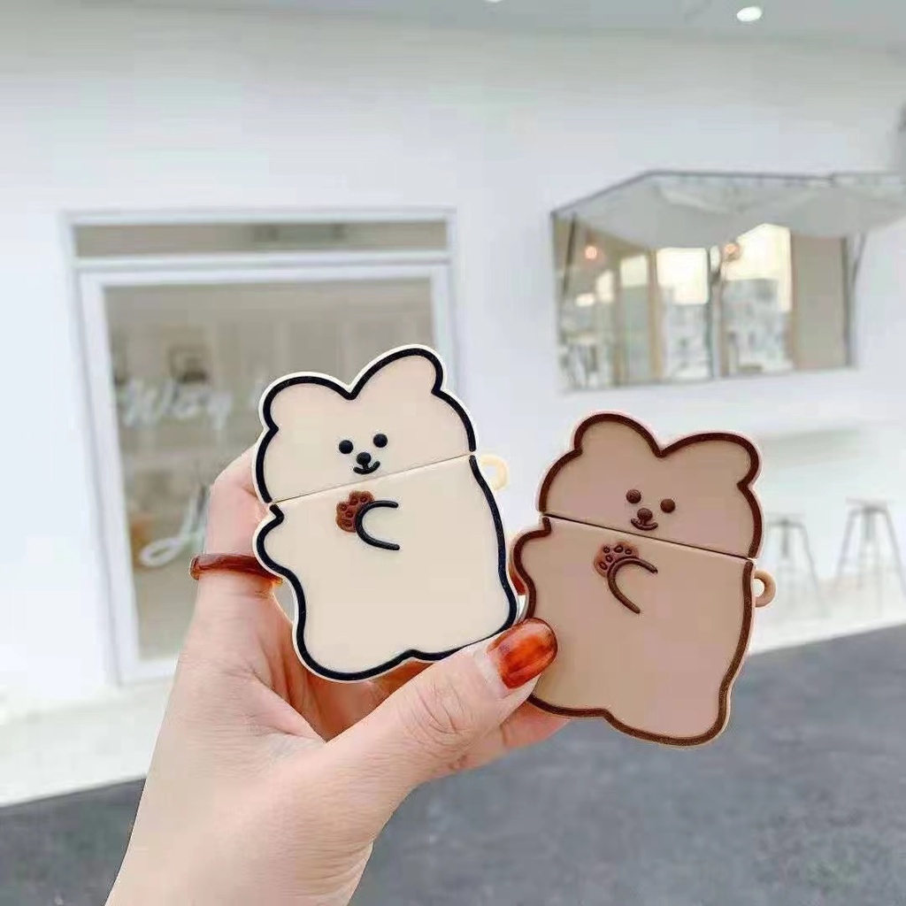 Cookie Bear 矽膠套適用於 Apple Airpods Pro Case 3 1 柔軟無線藍牙耳機保護套