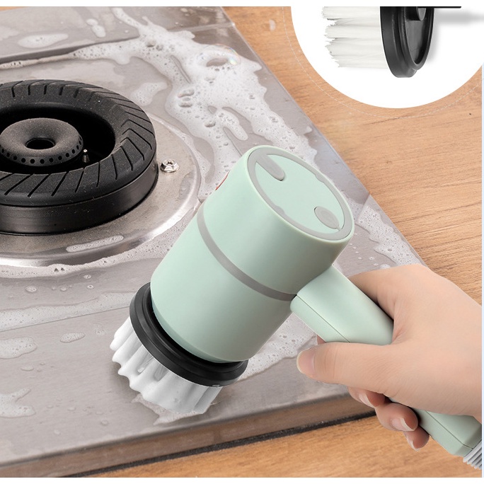 電動清潔刷 多功能家用刷 鋼絲廚房 衛生間清潔 刷碗神器USB充電
