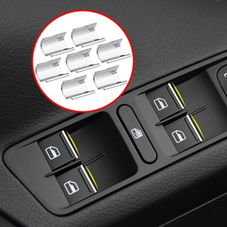 VOLKSWAGEN 7 件裝 ABS 鍍鉻車窗升降器按鈕開關旋鈕蓋裝飾件適用於大眾大眾途觀 MK2 2017 - 20