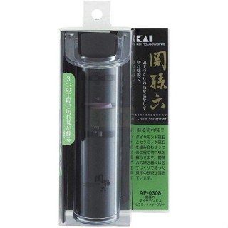 佶洋餐具 【日本製 KAI 貝印 鑽石磨刀器 AP-0308】關孫六磨刀石磨刀器鑽石膜到陶瓷磨刀器