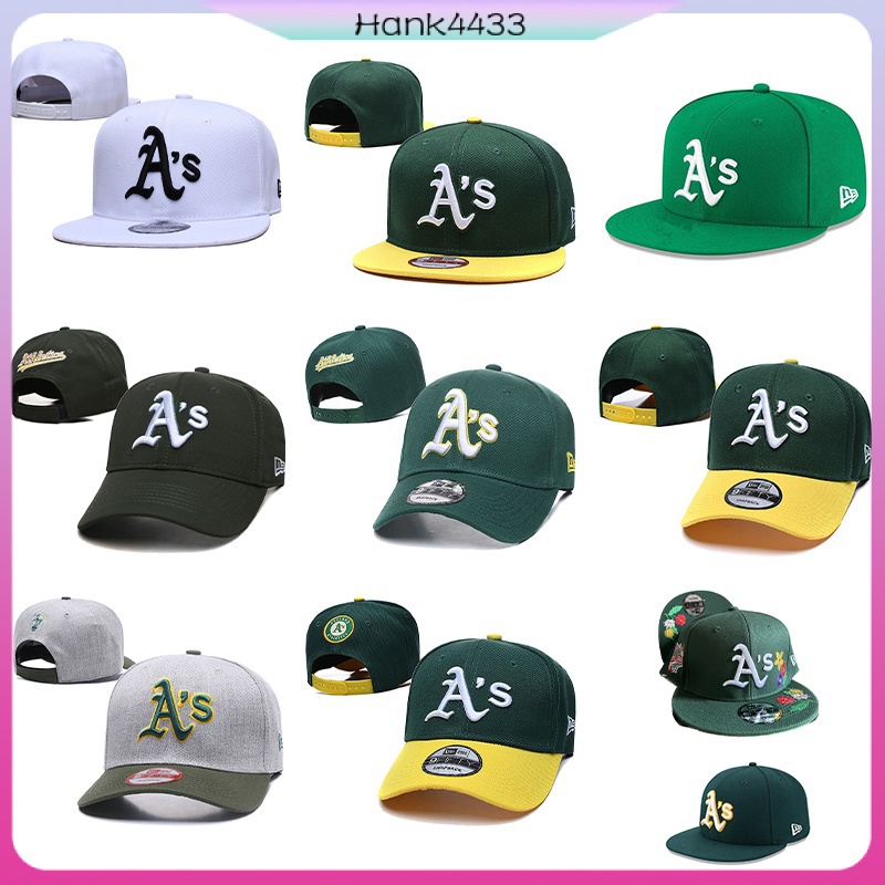 MLB 奧克蘭運動家 刺繡棒球帽 男女通用 可調整 彎簷帽 平沿帽 嘻哈帽 運動帽 時尚帽子 10款式