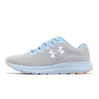 Under Armour UA 慢跑鞋 Charged Impulse 3 Knit 灰藍 女鞋 3026686102