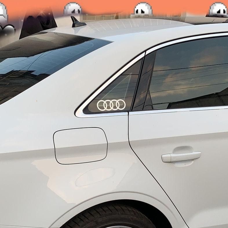 Dr.Lee【限時低價】適用於 奧迪 Audi標誌A3 A4 Q2L 改裝 車窗 三角窗 個性 反光貼 改裝
