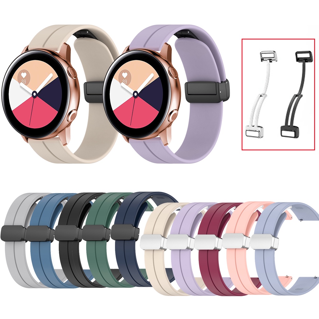 SAMSUNG適用於三星 Galaxy watch 7 FE 6 5 4/Active 2/Watch5 Pro矽膠錶帶