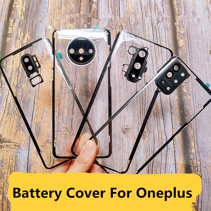 ONEPLUS 一加 9 Pro 7T 8 7 Pro 6T 6 一加電池後蓋透明門維修後透明玻璃外殼 + 相機鏡頭外殼