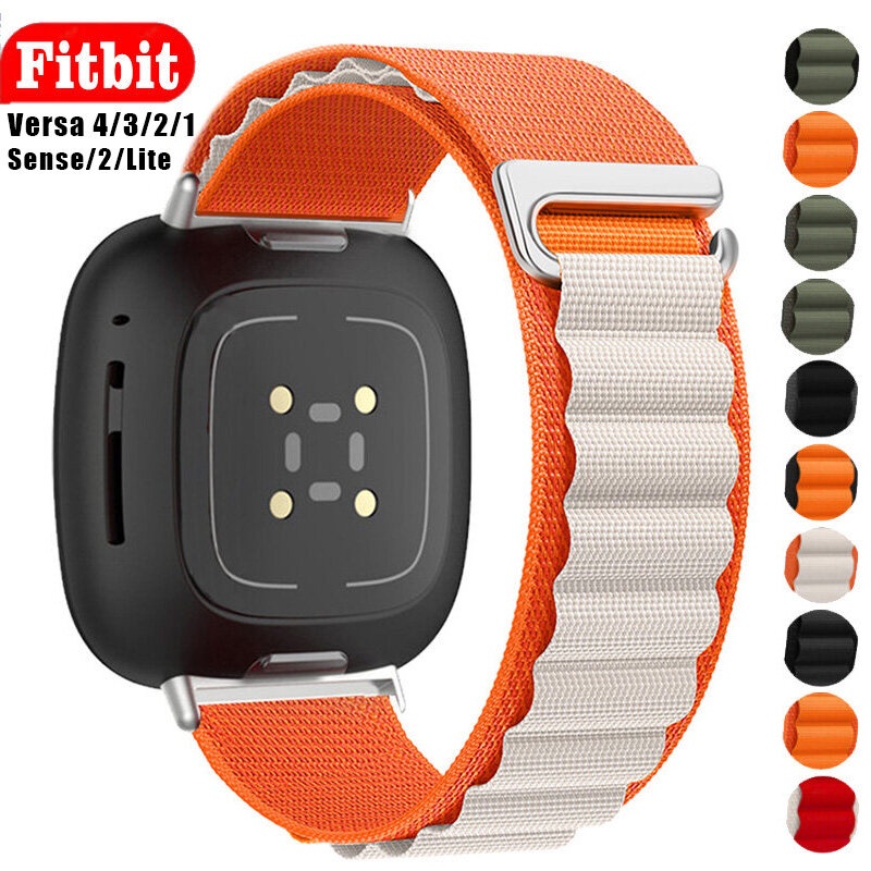 尼龍 Solo Loop 兼容 Fitbit Sense/Versa 3 / Versa 4 / Sense 2 帶 A