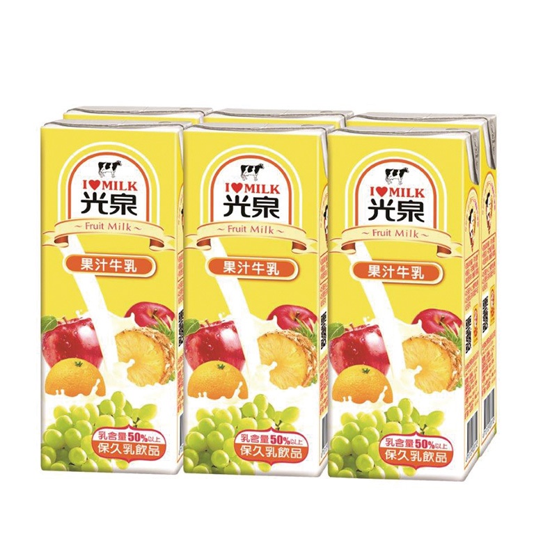 光泉 牛乳-果汁(200mlX6包/組)[大買家]