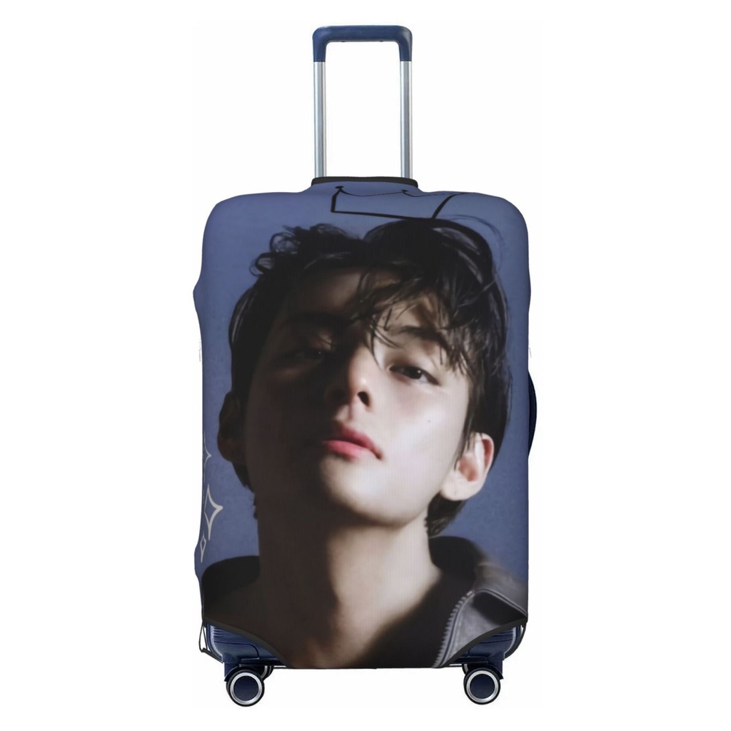 Bts V Taehyung 行李套可水洗手提箱保護套防刮手提箱套適合 18-32 英寸行李箱