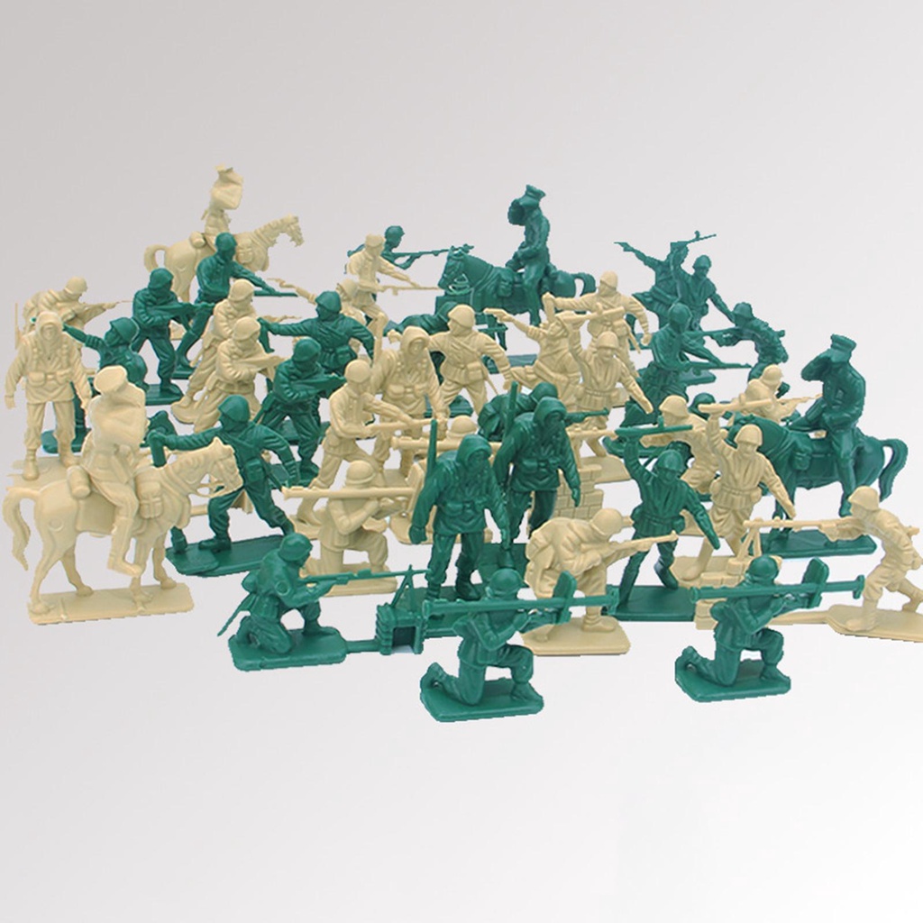 1/2 48 件軍車士兵模型玩具玩具模型戰鬥機男孩