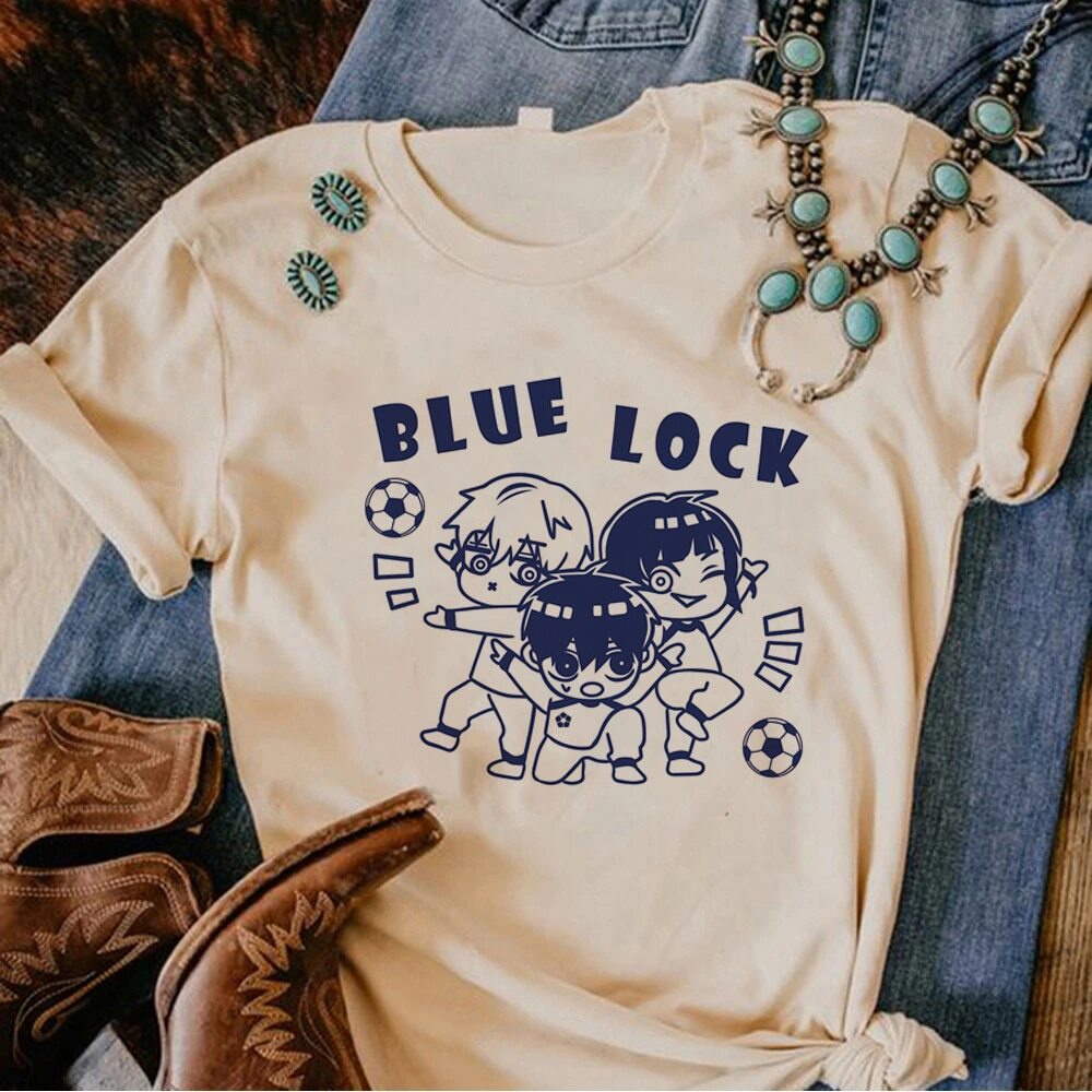 Blue Lock t 恤女士 Y2K t 恤女孩漫畫衣服
