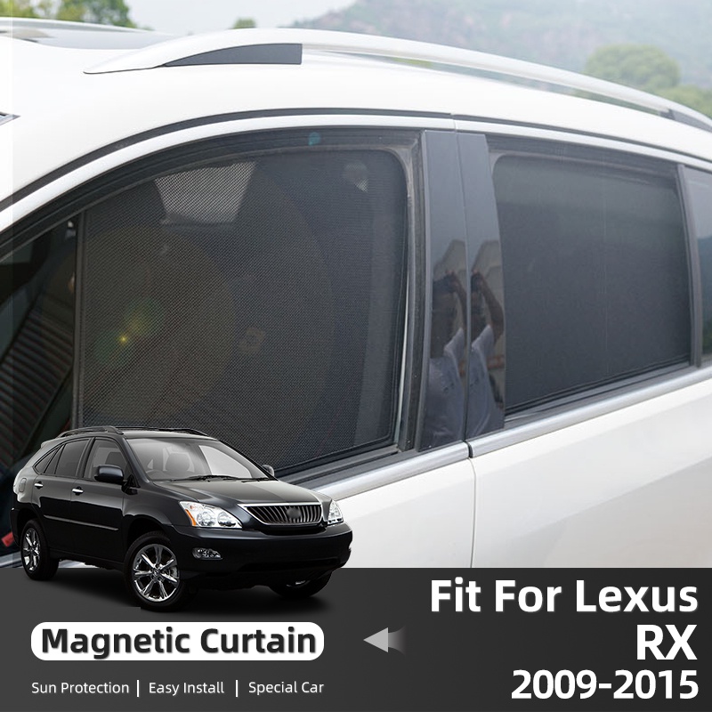 適用於雷克薩斯 RX RX350 RX450h RX270 2009-2015 汽車遮陽罩磁性前擋風玻璃框架窗簾後側窗遮